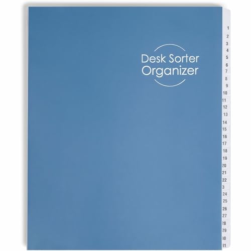Smead Desk File/Sorter, Daily (1-31) and Monthly (Jan-Dec), 43 Dividers, Letter Size, Dark Blue (89235) - color: Daily/Monthly - Blue, size: Letter