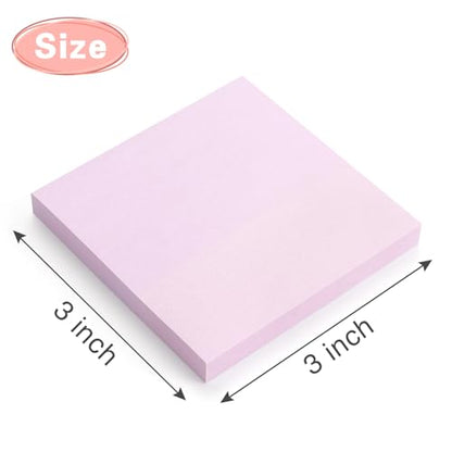 Sticky Notes 3x3 inch, 8 Pads, Pastel Colors Self-Stick Pads, Self-Adhesive Sticky Notes, 8 Pads/Pack, 80 Sheets/Pad, Total 640 Sheets - color: 8 Pads 3x3 in Pastel Colors Sticky Notes