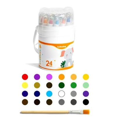 Twistable Crayon, Smooth Gliding Drawing Crayon Water Cleanable Washable CrayonSet, Perfect for Youngly Artists and Beginner Smooth Coloring - color: 24 colors