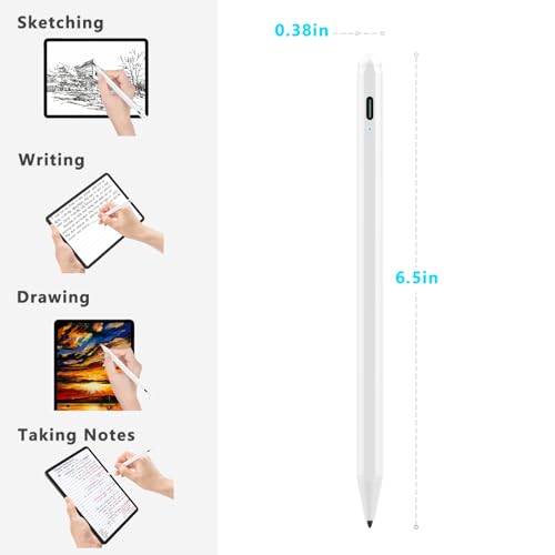 Stylus Pen for iPad (2018-2026), Fast Charging & Palm Rejection Pencil for Apple iPad A16 11th/10th-6th Generation, Pro 11“13” M4/12.9 inch, Air 11/13 inch M3 2025&M2 2024/5/4/3rd, Mini A17 Pro/6/5th