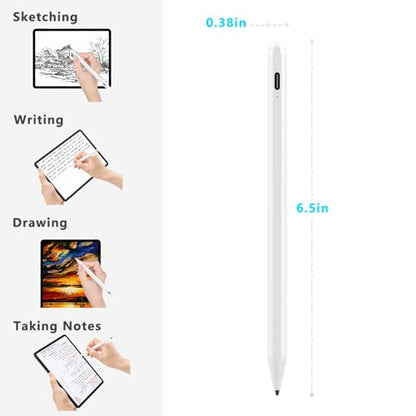 Stylus Pen for iPad (2018-2026), Fast Charging & Palm Rejection Pencil for Apple iPad A16 11th/10th-6th Generation, Pro 11“13” M4/12.9 inch, Air 11/13 inch M3 2025&M2 2024/5/4/3rd, Mini A17 Pro/6/5th