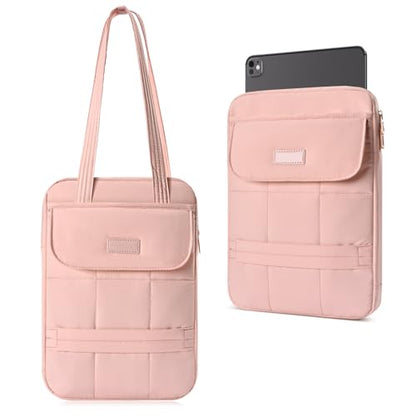11 Inch Tablet Sleeve Bag，11-12.4 Inch Puffy Tablet Sleeve for iPad A16 2025,iPad Air 11 inch M4 M3 M2, iPad Pro 11 M5 M4, Samsung Galaxy Tab S10+, S9+, S9 FE+, S8+,S7+ 12.4" Fluffy Shoulder Bag(Pink) - color: Pink