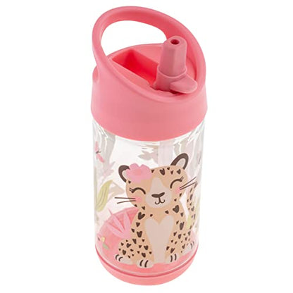Stephen Joseph, Kids Flip Top Water Bottle, 10 oz Tritan BPA Free, Water Bottle for Girls & Boys, Back to School Flip Top Bottle, Leopard - color: Leopard