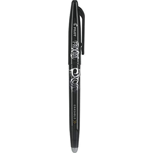 Pilot, FriXion Ball Erasable & Refillable Gel Ink Pens, Fine Point 0.7 mm, Pack of 6, Black - color: Black