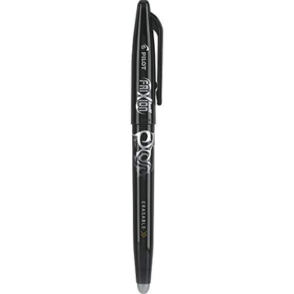 Pilot, FriXion Ball Erasable & Refillable Gel Ink Pens, Fine Point 0.7 mm, Pack of 6, Black - color: Black