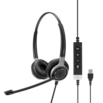 Sennheiser SC 660 ANC USB (508311) - Double-Sided (Binaural) Business Headset | for Skype for Business | with HD Sound, Active Noise Cancellation Microphone, & USB Connector (Black)