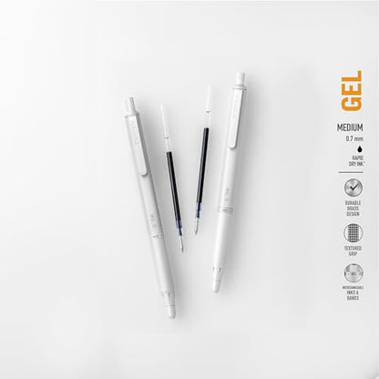 Zebra Pen G-750 Signature Series Retractable Gel Pen 1-Pack with Refills, Black Ink, 0.7mm Medium Point, Pearl White Premium and Durable Brass Barrel, Textured Grip, Rapid Dry Ink (49801) - color: Black B, size: 1 Count (Pack of 1)