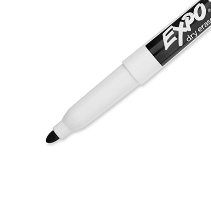 Expo 86001 Low Odor Dry Erase Marker, Black; Fine Tip, Quick-Drying Ink, 2 Packs of 12 Markers, 24 Markers Total