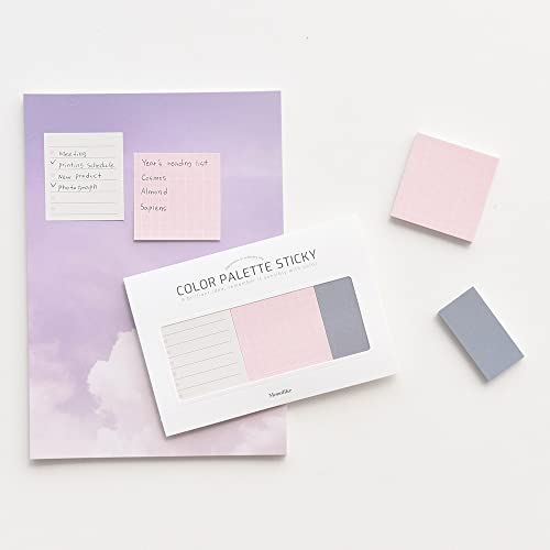 Monolike Color Palette Sticky Plan 30p A Set 4P - Self-Adhesive Memo Pad 30 Sheets - color: Plan 30p a