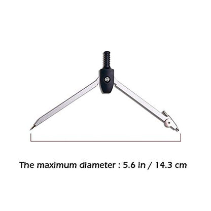 Circular Gauge Set 8 PCS Math Geometry Drawing Tools Student Supplies Metal Drafting Kits for Engineer Includes Bow Compass Eraser Rulers,Protractor Circle Gauge Set(B), 20010125