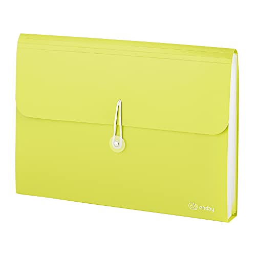 Accordion File Organizer Green, 7 Pocket Expanding File and Cover Folder with Labels, Plastic Portable Desktop Letter A4 Paper, Also Available in Red, Blue, Purple, Pink, Grey, 1 Pc – By Enday - color: Green, size: 7 POCKET