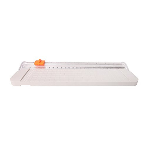 Work4U 9 Inch Paper Cutter, A5 Portable Scrapbooking Trimmer, Creamy White