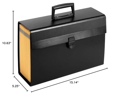 Pendaflex Portafile Expanding Organizer, 15 1/8"x 10 5/8", Black (01156) - size: Letter