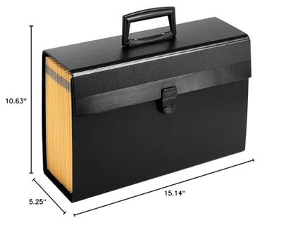 Pendaflex Portafile Expanding Organizer, 15 1/8"x 10 5/8", Black (01156) - size: Letter
