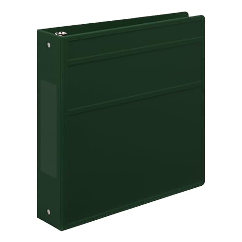 Carstens 2-Inch Heavy Duty 3-Ring Binder - Side Opening, Forest Green, Durable Plastic, Precision No-Gap Rings, Waterproof Covers, No Pockets, Holds 300 Letter Sheets, BPA-Free, Made in USA (5820-3R) - color: Hunter Green, size: Individual