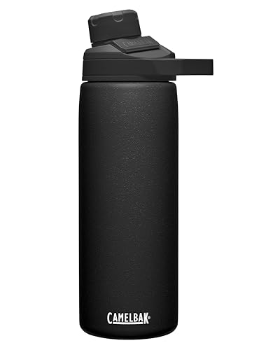 CamelBak Chute Mag Vacuum Insulated Stainless Steel Water Bottle, Magnetic Leak‑Resistant Cap for Everyday Hydration - color: Black, size: 20 Ounces