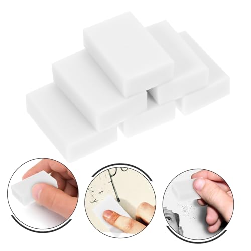 VILLCASE 30pcs White Art Erasers for Sketching and Drawing Comfortable Grip PVC Pencil Eraser for Students and Artists Minimal Residue Drafting Supplies for Classroom Rewards