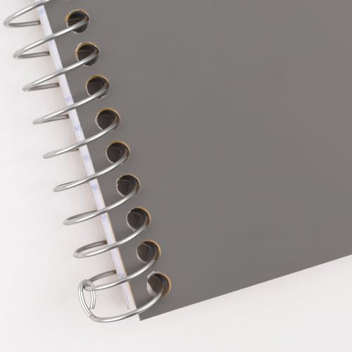 Five Star Spiral Notebook, 2 Subject, College Ruled, 9 1/2" x 6" 80 Sheets, Gray (840029AA3-ECM) (Pack of 12) - color: Gray, size: Pack of 12