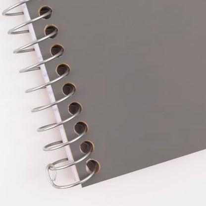 Five Star Spiral Notebook, 2 Subject, College Ruled, 9 1/2" x 6" 80 Sheets, Gray (840029AA3-ECM) (Pack of 12) - color: Gray, size: Pack of 12