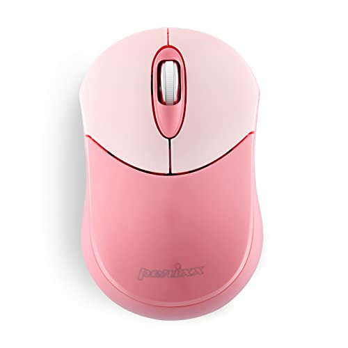 Perixx PERIMICE-802PK Wireless Bluetooth Mouse - Portable Design - Compatible with Windows, iOS, and Android PC, Laptop, Tablet, and Smartphone - Pink (12141) - color: Pink, size: Pack of 1