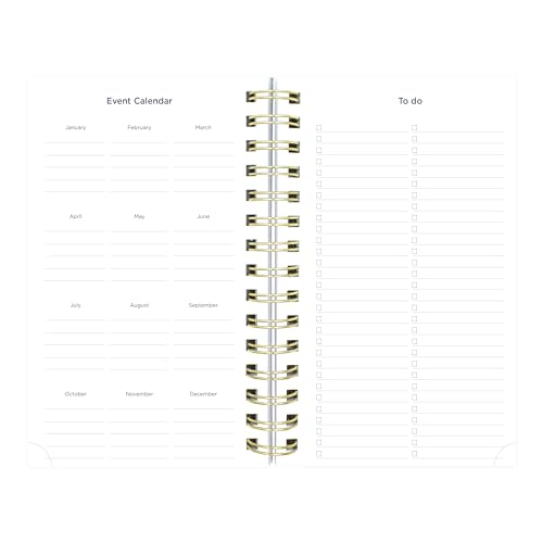 Blueline® Essential Academic Daily/Monthly Planner, August 2026 to July 2027, Gold Twin-Wire Binding, Poly Cover, 8" x 5", Nautical Design, Shells (CA214PH.03) - color: Shells