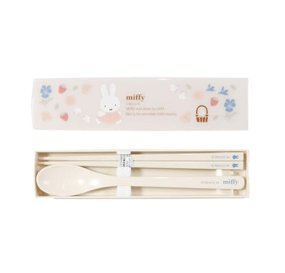 Kutsuwa MF953 British Garden Chopsticks & Spoon Set, Chopsticks & Spoon Length, 7.1 inches (18 cm), Made in Japan - color: Chopsticks and Spoon Set