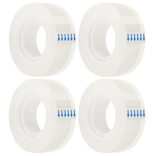 OWLKELA 4 Rolls Tape Refills, Clear | Transparent Glossy Tape, All-Purpose, Ideal for Office, Home and School - size: 4 Pcs