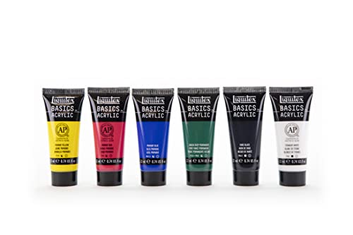 Liquitex BASICS Acrylic Paint Set, 6 x 22ml (0.74-oz) Tube Paint Set, Primary - style: Primary 6 x 22ml (0.74oz)