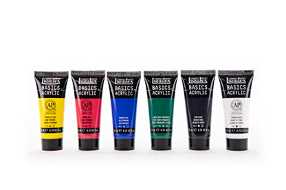 Liquitex BASICS Acrylic Paint Set, 6 x 22ml (0.74-oz) Tube Paint Set, Primary - style: Primary 6 x 22ml (0.74oz)