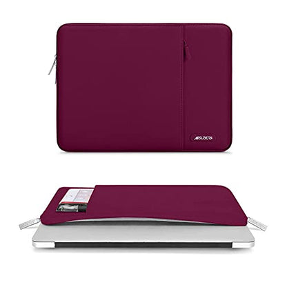 MOSISO Laptop Case 13 inch, Laptop Sleeve Compatible with MacBook Neo/Air/Pro 13 inch with A18/M5/M4/M3/M2/M1 Chip 2026-2016, Polyester Vertical Computer Sleeve Bag with Pocket, Wine Red - color: Wine Red, size: 13 inch