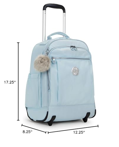 Kipling Women's Gaze Large Rolling Backpack, Durable, Wheeled Backpack with Adjustable Shoulder Straps, Nylon Book Bag - color: Bridal Rose
