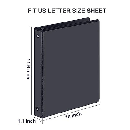 3 Ring Binder 1/2 Inch, ViVin Sturdy 0.5"-Round Ring Binder with 2 Interior Pockets, Clear View Cover, PVC-Free, Fits 100 Sheets of 8.5'' x 11'' Paper, Office Home School (12 Pack, Black) - color: Black, size: 1/2 Inch, style: 12 Pack