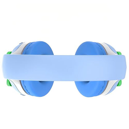 Riwbox CB-7S Kids Wireless Headphones,Gifts Suitable for Kids,74/85/95dB,LED Glow Lights,50H Playtime,Bluetooth V5.3,Built-in Mic, TF Card Slot,for Travel/School/Phone/Laptop(Blue&Grey) - color: Blue&Grey