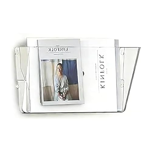 MINDEPOT 1 Pockets Acrylic Wall File Organizer, Clear Wall File Holder, Plastic Hanging Wall File Holder for Office, School and Home, Clear - color: Clear, size: 1Pack