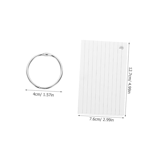 HOMSFOU Index Cards with Metal Binder Rings Blank Flash Cards for Studying and Office Use 3x5 Inches Convenient Learning Tools for Students and Professionals