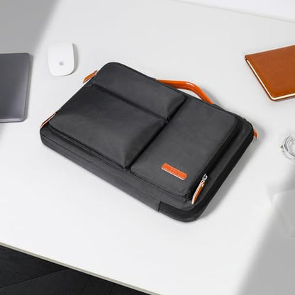 Lacdo 360° Protective Laptop Sleeve Case for 13 inch MacBook Air M5 A3449 (2026), M4 A3240 2025, M3 A3113, A2681, A2337, 13" MacBook Neo A18 Pro A3404 (2026), iPad Air/Pro 13 M5 Computer Bag, Black - color: Black, size: New MacBook Air/Neo/Pro 13 Inch
