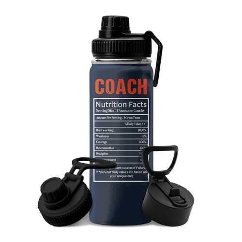Coach Gifts 18 Oz Water Bottle, The Man The Myth The Legend Coach Gifts, Christmas Birthday Cheer Coachs Gift, SoccerSoftball Basketball Swim Coachs AppreciationGifts for Him - color: Coach