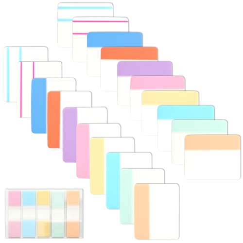 Sticky Index Tabs Book Page - 500Pcs 2 Inch Writable Colored Pages Markers, Repositionable File Tab Flags Labels Self Adhesive Reading Divider Sticker for Books, Binders, Notebook Files Folders,Pastel - color: Pastel