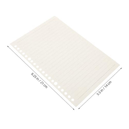 SEWACC A5 Lined Journal Refill Paper 60 Sheets Thick Loose Leaf Binder Inserts College Ruled Planner Filler for Organizer Notebook Office Use