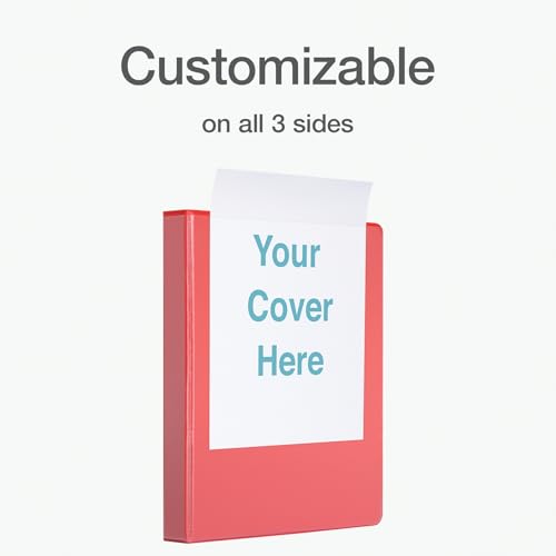 Oxford 1 Inch Binder, Durable 3 Ring 1 Inch with View Cover, XtraLife Hinge, Non-Stick PVC-Free, Red, 225-Sheet Capacity, Single Binder (1017671) - color: Red, size: 1 Inch