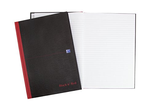Oxford Black n' Red, A4 Notebook Hardcover, Casebound, Lined, 192 Page, 1 Notebook - size: A4, style: Pack of 1