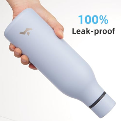 Konokyo Insulated Water Bottle with Strap,18 oz Double Wall Stainless Steel Vacuum Bottles Metal Water Flask,Candy Blue - color: Candy Blue, size: 18 Ounces