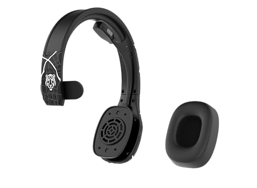 Blue Tiger Storm Plus Road Edition-Premium Trucker Bluetooth 5.2 Headset-Wireless Noise Canceling Mono Headset with Mic-High-Fidelity Sound,45-Hour Talk Time, USB-C Charging-for Truck Drivers