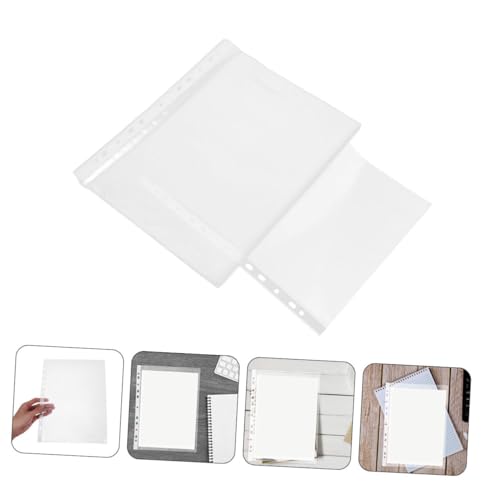 VILLCASE 100pcs Heavy Duty Clear Sheet Protectors Document Sleeves for Binders for Photos Recipes Certificates More Top Loading Design for Easy Access