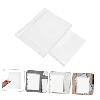 VILLCASE 100pcs Heavy Duty Clear Sheet Protectors Document Sleeves for Binders for Photos Recipes Certificates More Top Loading Design for Easy Access