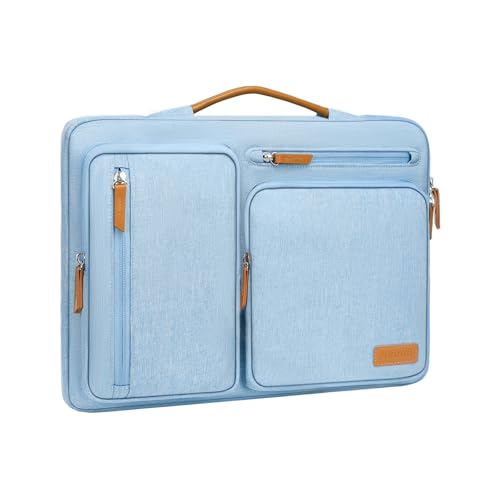 MOSISO 360 Protective Laptop Case 16 inch, 15-15.6 inch Laptop Sleeve | Compatible with MacBook Pro 16, HP Acer Dell Lenovo ASUS, Side Open Carrying Case with 4 Zipper Pockets, Air Blue - color: Air Blue, size: 16 inch