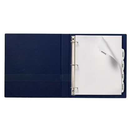 Avery Big Tab Printable White Label Dividers for 3 Ring Binders, 5 Tabs per Set, White, Great for Office Supplies, School Supplies, Organizing, and More (20 Sets of 14434) - size: One Size, style: 20 Sets