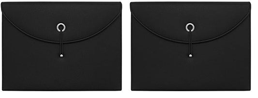 Filing Folders, Pocket Folders File Folders Letter Size Folders with Pockets Expanding File Folder Pocket Folder PU Leather 13 Pockets A4 Letter Size Document Organizer (Pack of 2) - size: 12.99" x 9.72" x 1.77" (Pack of 2)