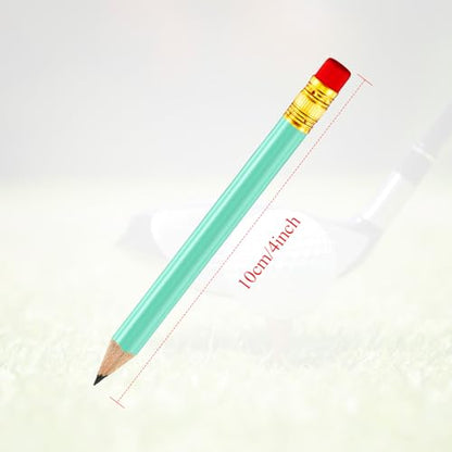 Outus 72 Pieces Golf Pencils Half Pencils with Eraser Mini Bulk Short #2 HB Pre Sharpened for Bridal Shower Wedding Office(Sage Green) - color: Sage Green