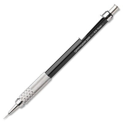Pentel Graph Gear 500 Automatic Drafting Pencil, 0.5mm, Black Barrel, 1 Pack (PG525BP) - style: 0.5mm